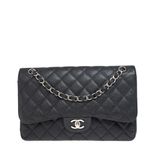 Bolsa-Chanel-Double-Flap-Caviar-Preta