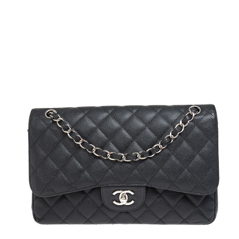 Bolsa-Chanel-Double-Flap-Caviar-Preta