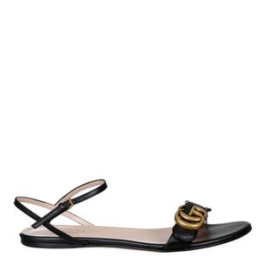 Sandália Gucci Rasteira GG Preta