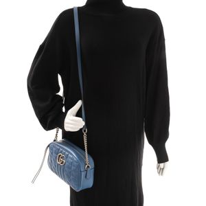 Bolsa Gucci GG Marmont Camera Azul