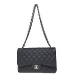 Bolsa-Chanel-Double-Flap-Caviar-Preta