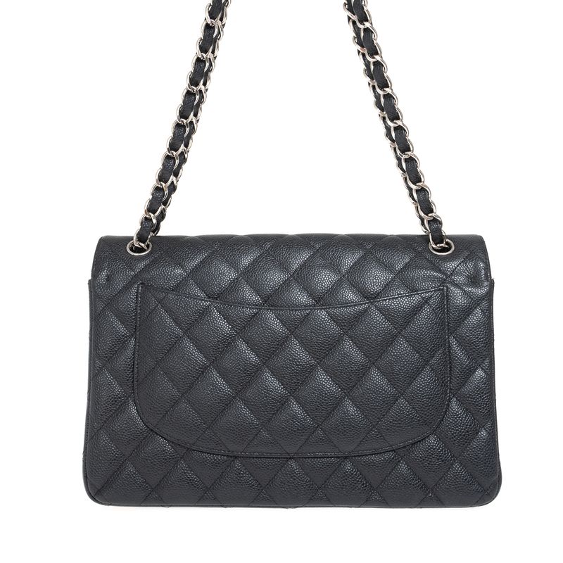 Bolsa-Chanel-Double-Flap-Caviar-Preta