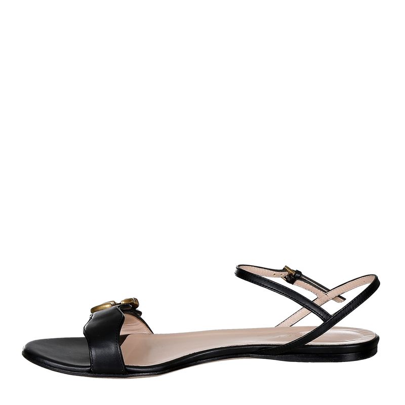 Sandalia-Gucci-Rasteira-GG-Preta
