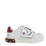 Tenis-Dolce---Gabbana-Infantil-Portofino-Aplicacoes-Branco