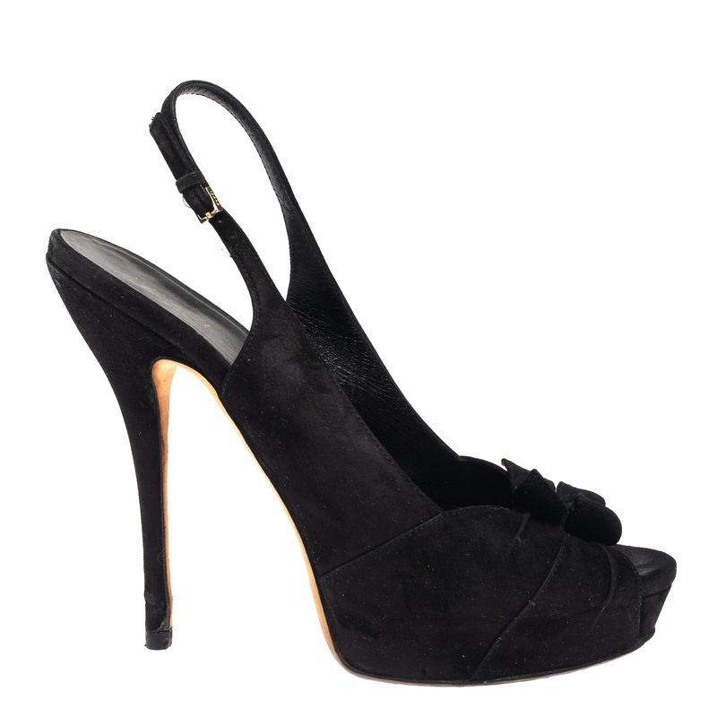 Peep-Toe-Gucci-Slingback-Lacos-Veludo-Preto