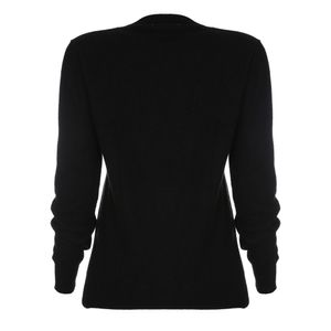 Suéter Lingua Franca Cashmere Bordado Preto