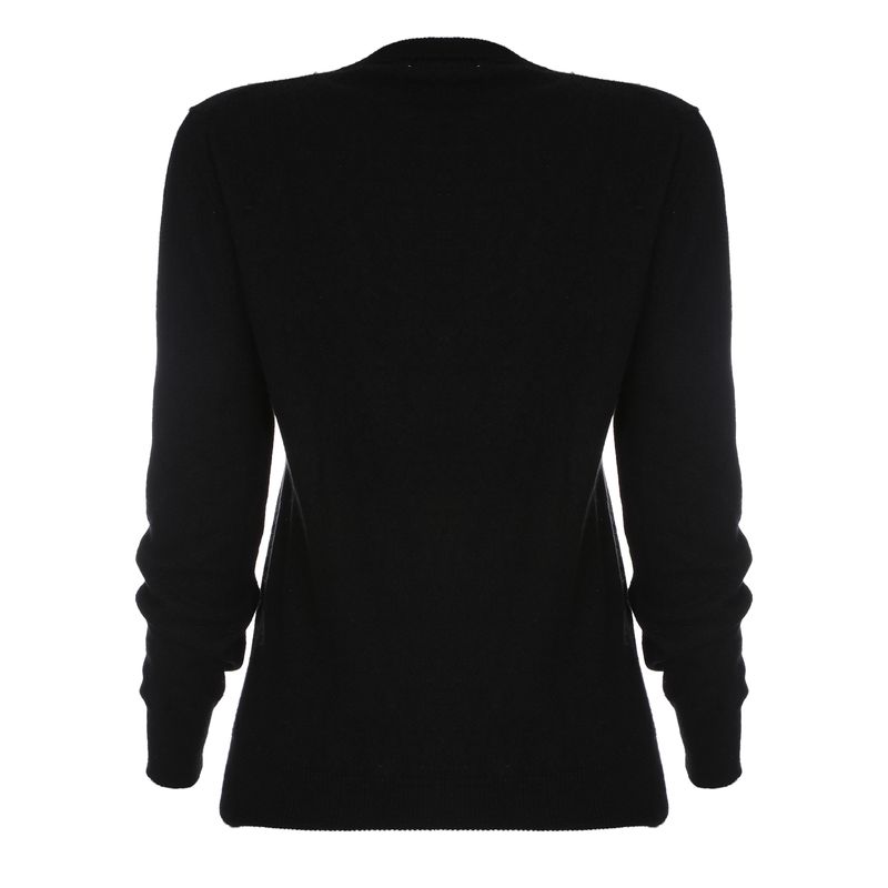 Sueter-Lingua-Franca-Cashmere-Bordado-Preto-