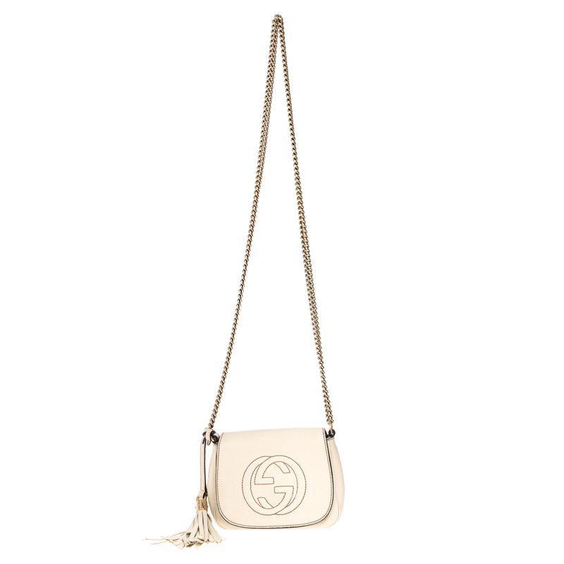 Bolsa-Gucci-Soho-Chain-Couro-Branca