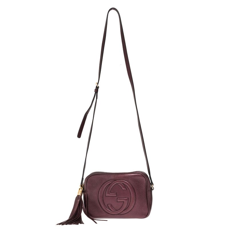 Bolsa-Gucci-Disco-Metalizada-Vinho
