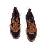 Tenis-Hugo-Boss-Trico-e-Couro-Marrom-e-Azul