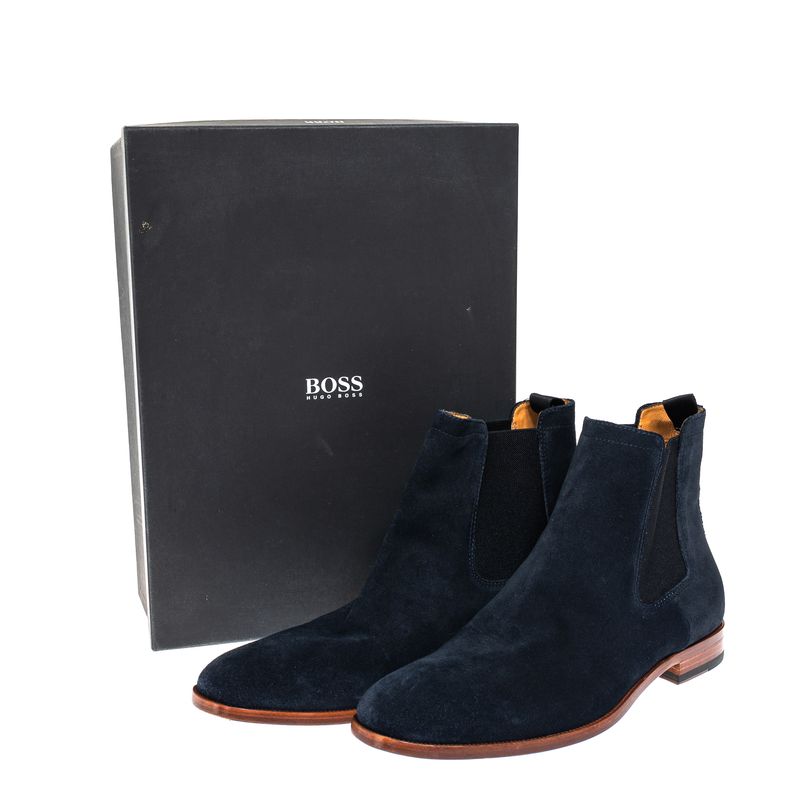 Bota-Hugo-Boss-Camurca-Azul