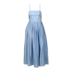 Vestido Cris Barros Linho Azul