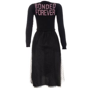 Vestido Red Valentino Tule e Tricô Preto