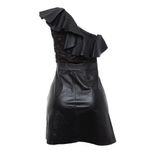 Vestido-Valentino-Ombro-So-Couro-e-Renda-Preto