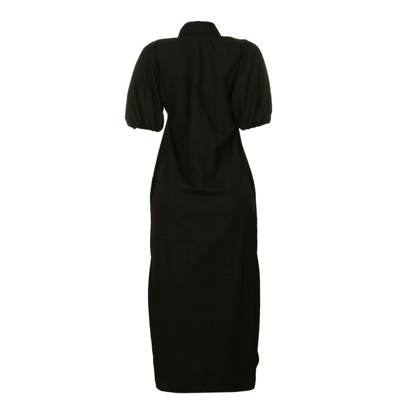 Chemise-Cris-Barros-Preta-Botoes-Morango-