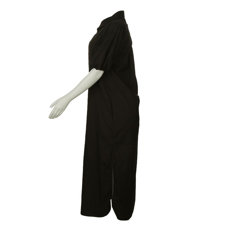 Chemise-Cris-Barros-Preta-Botoes-Morango-