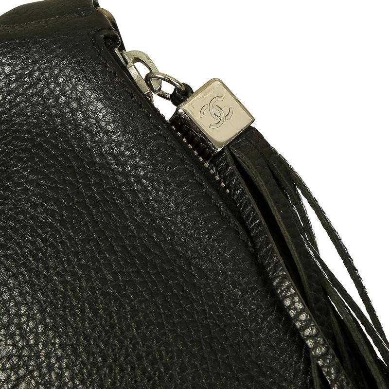 Pochete-Chanel-Couro-Preto-