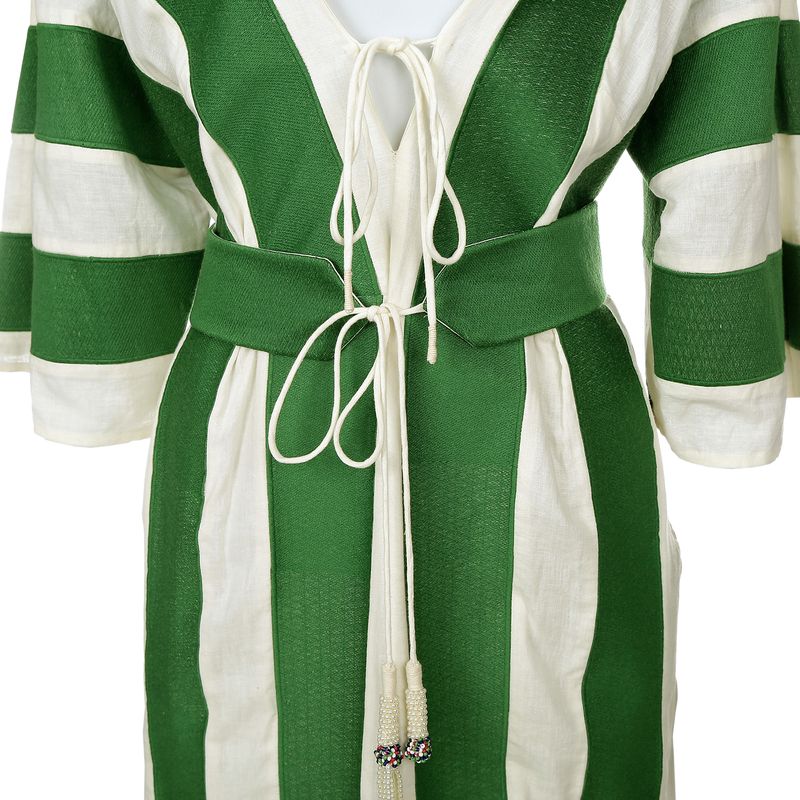 Vestido-Cris-Barros-Listrado-Verde-e-Branco-