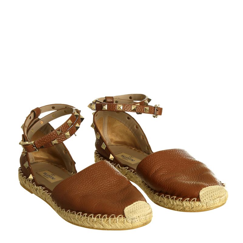 Espadrille-Valentino-Garavani-Couro-Marrom-