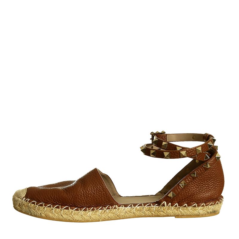 Espadrille-Valentino-Garavani-Couro-Marrom-