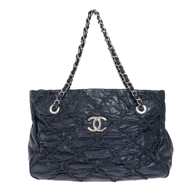 Bolsa-Chanel-Ultra-Stitch-Chain-Tote-Lambskin-Marinho