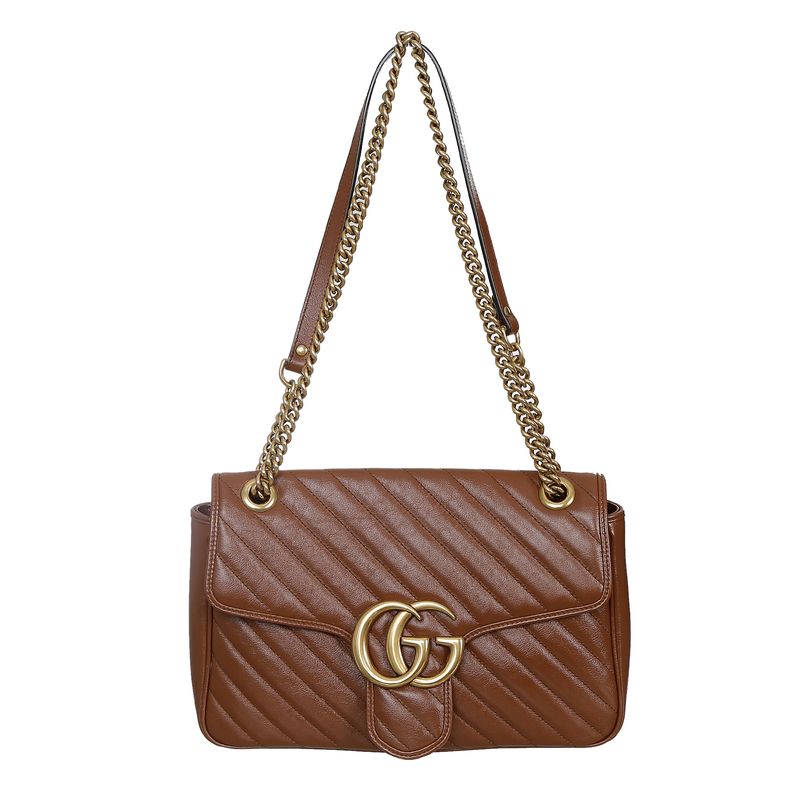 Bolsa-Gucci-GG-Marmont-Couro-Marrom