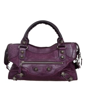 Bolsa Balenciaga Motorcross Roxa