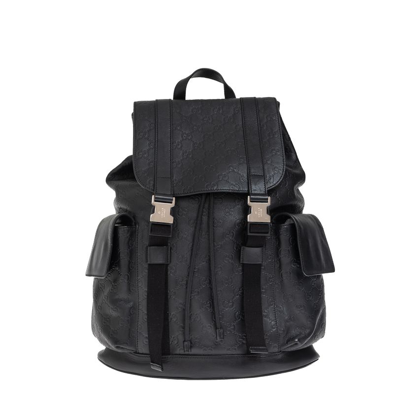 Mochila-Gucci-Guccissima-Couro-Preta