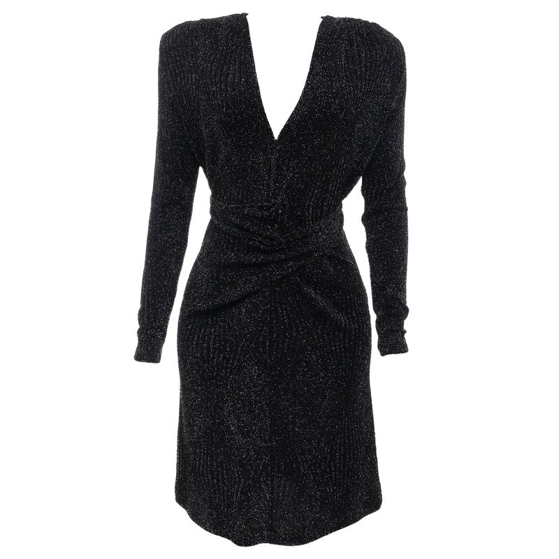 Vestido-Carol-Bassi-Manga-Longa-Lurex-Preto
