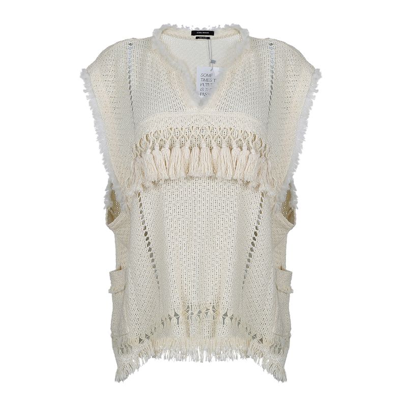 Blusa-Isabel-Marant-Trico-Creme