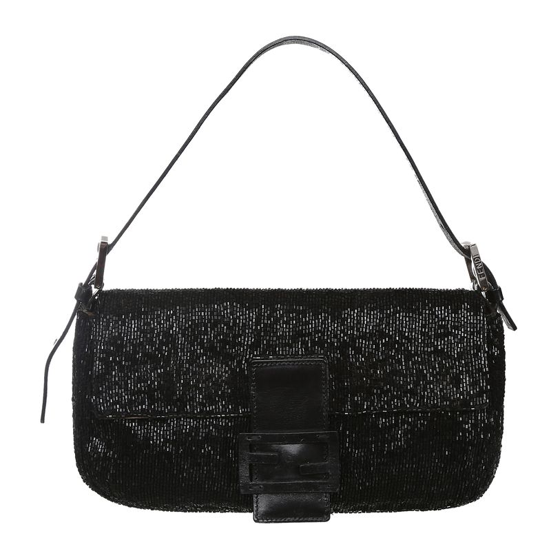 Bolsa-Fendi-Baguette-Bordada-Preta-