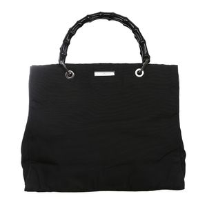 Bolsa Gucci Tote Bambu e Tecido Preto