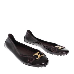 Sapatilha Louis Vuitton Logo Verniz Vinho