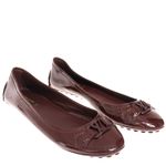 Sapatilha-Louis-Vuitton-Logo-Verniz-Bordo