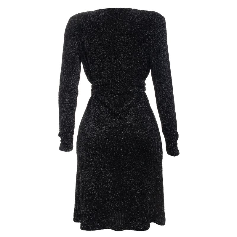 Vestido-Carol-Bassi-Manga-Longa-Lurex-Preto