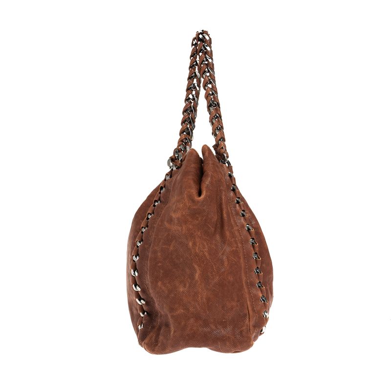 Bolsa-Chanel-Modern-Chain-Tote-Couro-Marrom