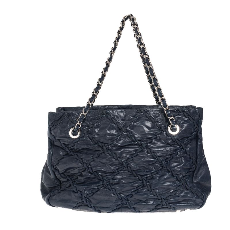 Bolsa-Chanel-Ultra-Stitch-Chain-Tote-Lambskin-Marinho
