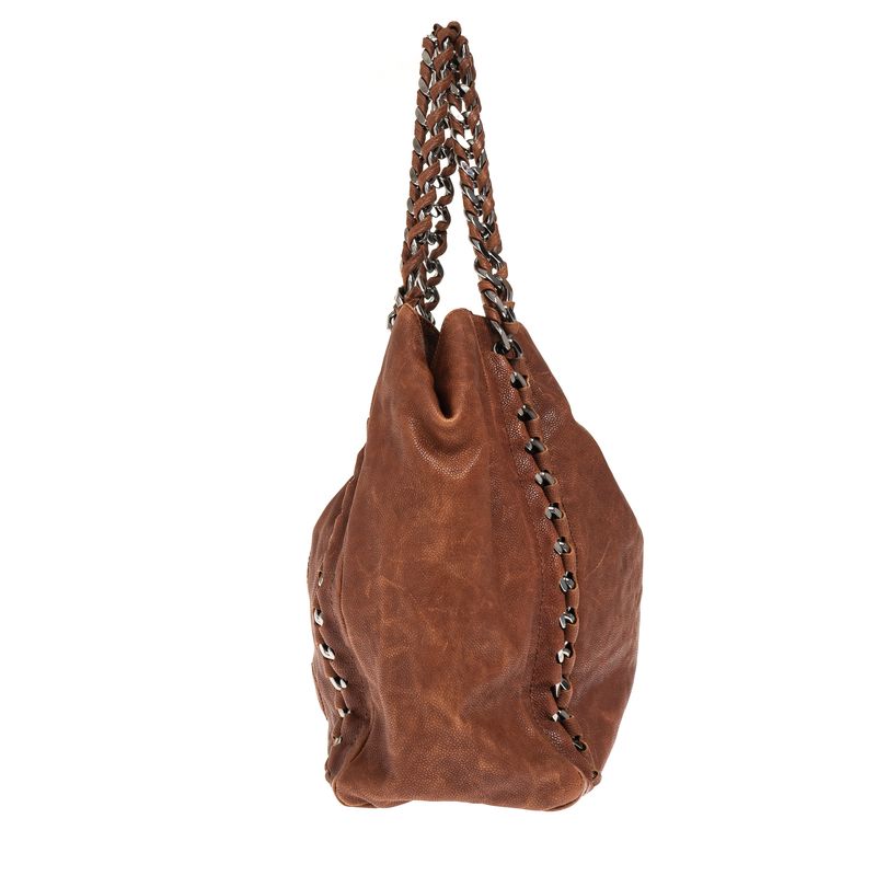 Bolsa-Chanel-Modern-Chain-Tote-Couro-Marrom