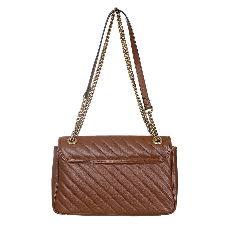 Bolsa-Gucci-GG-Marmont-Couro-Marrom