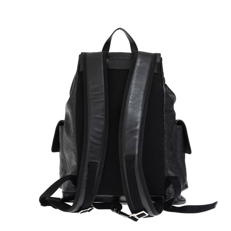 Mochila-Gucci-Guccissima-Couro-Preta