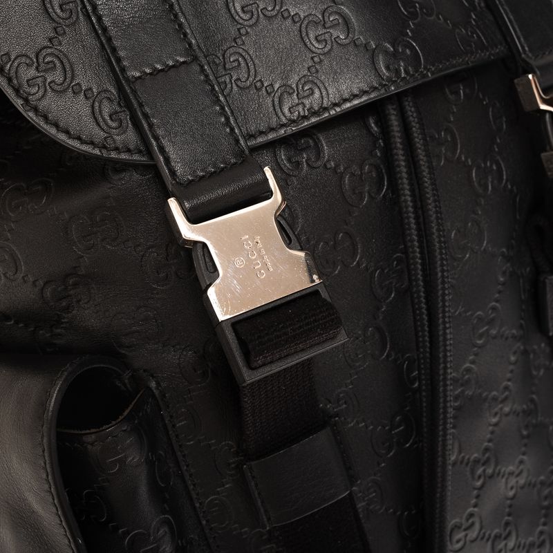 Mochila-Gucci-Guccissima-Couro-Preta