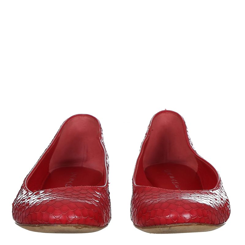 Sapatilha-Casadei-Couro-Exotico-Vermelho-