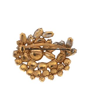 Broche Vintage Cristais Âmbar