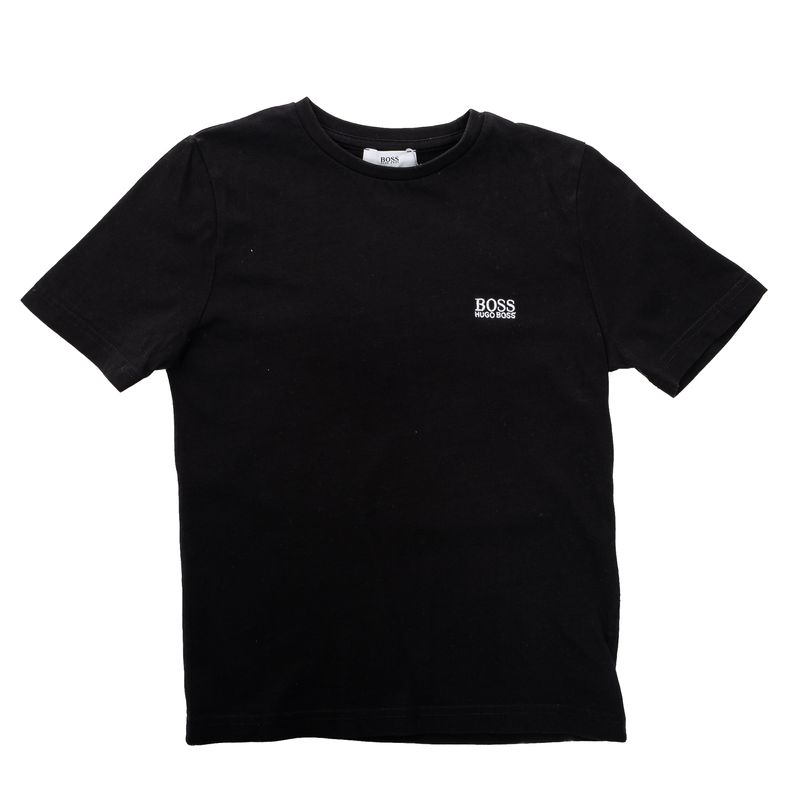 Camiseta-Hugo-Boss-Infantil-Logo-Preta