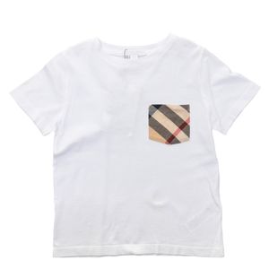 Camiseta Burberry Infantil Bolso House Check Branca