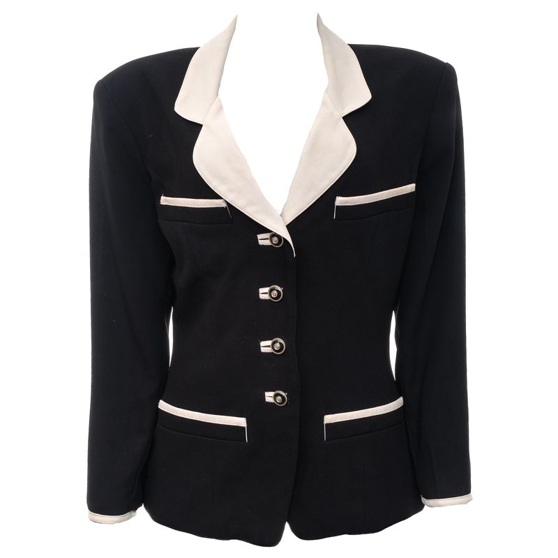 Blazer-Vintage-Preto-e-Branco