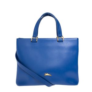 Bolsa Longchamp Honoré Couro Azul