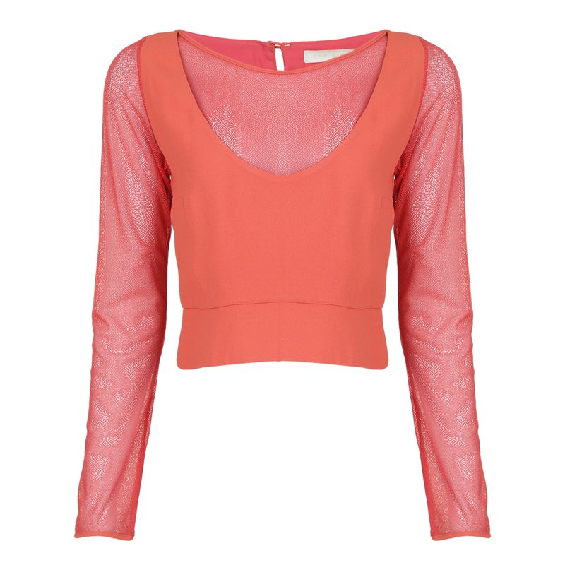 Blusa-Cris-Barros-Tela-Coral-