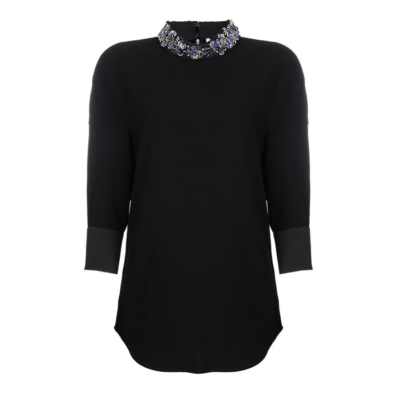 Blusa-Phillip-Lim-Gola-Bordada-Preta-