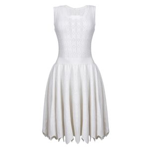 Vestido Alaia Texturizado Branco